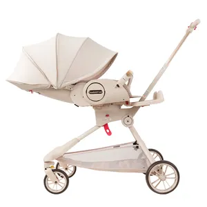 Nouveau bébé poussette peut s'asseoir et s'allonger léger bébé poussette marche bébé poussette pliante haute paysage parapluie voiture voyage en plein air