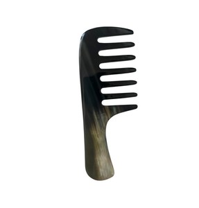 Peine de Cuerno Natural Hecho a Mano, Herramienta de Peinado y Desenredado de Cuerno de Búfalo, Superficie Lisa y Pulida, Acabado Fino - Product Image 5