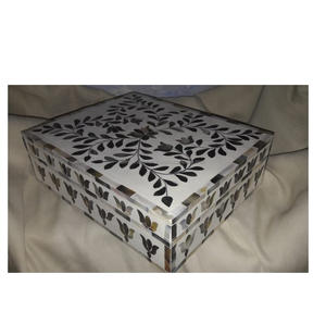 Caja de joyería con incrustaciones de hueso caliente, incrustación de hueso hecha a mano con color natural, para decoración del hogar, en venta - Product Image 4