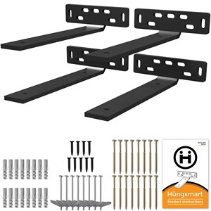 Supports d'étagères industriels en fer forgé Aqdus Saleem AS-IB006 |   Supports rectangulaires robustes pour salon - Vente en gros Inde - Product Image 5