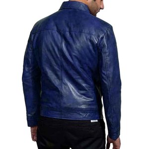 เสื้อแจ็คเก็ตหนังแท้บุรุษ สไตล์ไบค์เกอร์ หนังวัว สำหรับฤดูหนาว  ออกแบบได้ตามสั่ง ขายส่งจากโรงงาน - Product Image 4