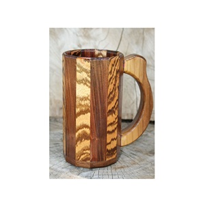 Mug en bois écologique fait main, tasse à café en bois massif, finition naturelle, style rustique, vaisselle pour thé, café, jus - Product Image 1