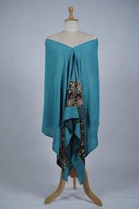 Châle en cachemire et laine fine VIC pour femme, usage quotidien hivernal, élégant, bordure florale tissée, doux, chaud, de qualité supérieure, 70 x 200 cm - Product Image 2