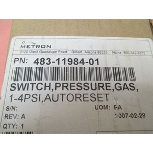 สวิตช์ Metron 483-11984-01, แบบกด, แก๊ส, 1-4PSI - อุปกรณ์และอะไหล่เซมิคอนดักเตอร์ระดับโลกที่เชื่อถือได้ - Product Image 3