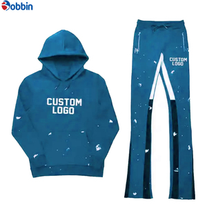 Nuevo Conjunto Deportivo para Hombre, Personalizable, Transpirable, Tallas Grandes, con Estampado Puff Spalter, Pantalones Acampanados, Cómodo y Transpirable - Product Image 4