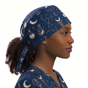 Plain Coloured Printed Nurse <b>Scrub</b> <b>Caps</b> Adjustable Unisex Surgical Hats Breathable Medical Working <b>Cap</b> For Doctors Nurses - Product Image 5