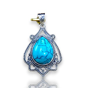 Turquesa Piedra preciosa 925 Colgantes de plata esterlina Venta al por mayor Joyería fina - Product Image 1