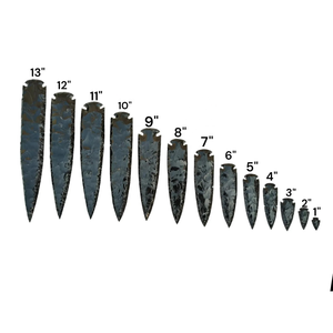 หินออบซิเดียนสีดำ ขนาด 1-13 นิ้ว ทำด้วยมือ รูปทรงหัวลูกศร สำหรับทำเครื่องราง ขายส่งจาก MUNTAHA AGATE - Product Image 1