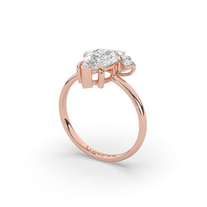 Anillo de Diamante de Laboratorio de Corte Brillante en Forma de Pera de Lujo de 1.87Ct, Estilo Único, Ligero, Banda de Oro de 14KT, Joyería Fina de Oro de 10KT, Regalo - Product Image 5