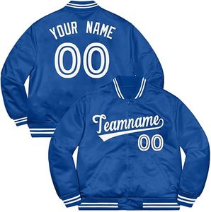 <b>Men's</b> Reversible Varsity <b>Jacket</b> Orange Blue Color Blocking Custom Name Number Heat Transfer Printing Casual Autumn Style - Product Image 5