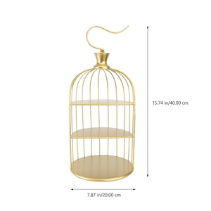 3- Tier Cupcake <b>Stands</b> Iron <b>Bird</b> Cage Dessert Display <b>Stand</b> Snack Plate Cupcake Tower for Cheese Cake Cookie Cake <b>Stand</b> - Product Image 3