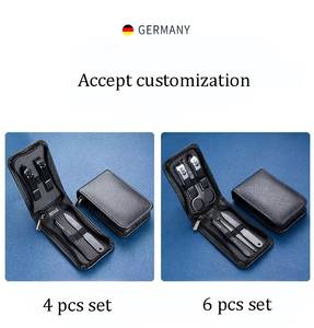 Classic Black Stainless Steel Professional Durable Nail <b>Kit</b> Bag 10-in-1 Nail Clipper Portable <b>Manicure</b> Set Zipper Closure for - Product Image 6