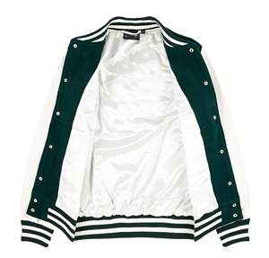 High Quality Woolen Baseball <b>Jacket</b> Reversible Genuine Leather Sleeves with Embroidery Wholesale for <b>Winter</b> Varsity <b>Jacket</b> - Product Image 2