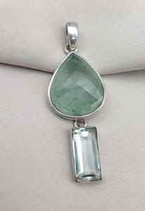 จี้อเมทิสต์เงินแท้ 925 เครื่องประดับพลอยสีม่วงธรรมชาติของขวัญหรูหราสำหรับผู้หญิงการออกแบบทำด้วยมือที่ไม่ซ้ำใคร - Product Image 4