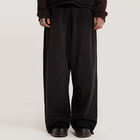 กางเกงวอร์มทรงหลวมขาบานดีไซน์ใหม่สำหรับผู้ชาย สีพื้น เนื้อผ้าหนา ทรงแบ็กกี้ ขอบดิบ - Product Image 3