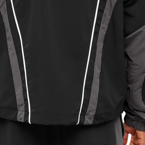 เสื้อแจ็คเก็ตแทร็คโอเวอร์ไซส์สำหรับผู้ชาย น้ำหนักเบา กันลม มีซิป เสื้อผ้ากีฬา สตรีทแวร์ แผงตัดต่อสีตัดกัน เสื้อโค้ทลำลองสำหรับออกกำลังกาย ชุดกีฬา - Product Image 6