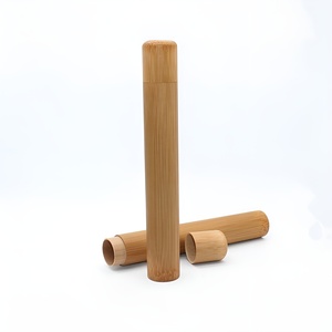 Handmade Natural Bamboo Tubes Toothbrush Holder Portable Toothbrush case Cover Wooden Tube Custom logo Engraved Accept - Product Image 3