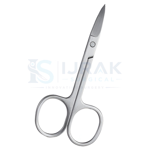 Stainless Steel Cuticle <b>Nail</b> <b>Scissors</b> Curved Blade Sharp Tip Manicure Pedicure Facial Hair Removal - Product Image 2