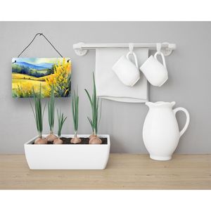 Nuevo Multicolor Kentucky Goldenrod acuarela decoración de pared aluminio Metal signo puerta colgante impresiones para cocina Bar hogar 8HX12W - Product Image 3