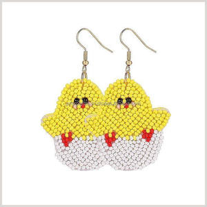 Pendientes Largos de Gota con Diseño Floral, Hechos a Mano, con Cuentas de Semillas, Estilo Bohemio, 2025, Venta al por Mayor, Regalo - Product Image 4