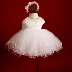 Hermoso Vestido de Princesa con Cuentas y Tirantes Cruzados, con Dobladillo con Volantes, Ecológico, para Uso Diario y Fiestas de Niñas - Product Image 1