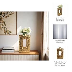 Vase décoratif en métal fait main moderne pour table, élégant porte-fleurs avec design écologique pour l'intérieur de la maison - Product Image 4