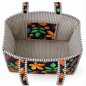 Sac fourre-tout en coton à imprimé floral CRAFT HACKLE, style bohème, fermeture ouverte, tendance pour femmes, toutes saisons, toutes tailles - Product Image 3