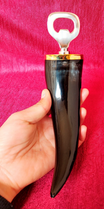 Meilleur ouvre-bouteille en corne de buffle, fabrication artisanale, logo personnalisé, couleur naturelle de la corne, ouvre-bouteille pour boissons froides, qualité standard - Product Image 4