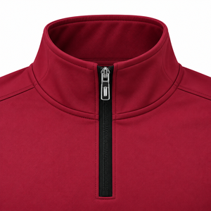 Conjunto Deportivo para Hombre Color Granate con Cierre de Cremallera en la Cuello, Camiseta de Manga Larga y Pantalones Jogger - Product Image 3