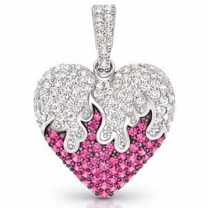 สร้อยคอจี้เพชรโมอิสซาไนต์ทรงหัวใจแบบมินิมอลสไตล์ฮิปฮอปสุดเทรนดี้สำหรับทุกเพศ เหมาะเป็นของขวัญสำหรับงานปาร์ตี้  ชุบทองคำขาว 925 - Product Image 1