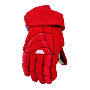 Gants de hockey sur glace rouge et noir en polyester unisexe, à doigts complets, avec fermeture auto-agrippante, pour toutes les saisons, équipement sportif 2027 - Product Image 4