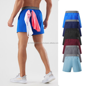 Pantalones cortos deportivos sólidos para hombre con gancho para toalla para hombre logotipo personalizado poliéster ligero secado rápido suave pantalones cortos casuales para correr - Product Image 6