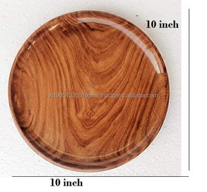 Platos de arroz de madera de acacia de alta calidad personalizados al por mayor, embalaje de la mejor calidad, plato de vajilla pulido sólido ecológico - Product Image 4
