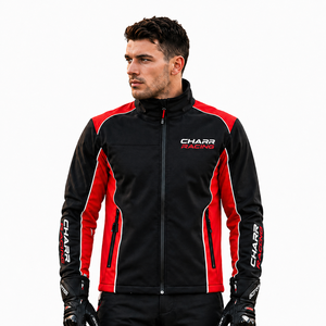 Racing Motorcycle <b>Jacket</b> Custom Size Windproof Breathable Polyester Quick Dry <b>Soft</b> <b>Shell</b> <b>Jacket</b> For <b>Men</b> - Product Image 1