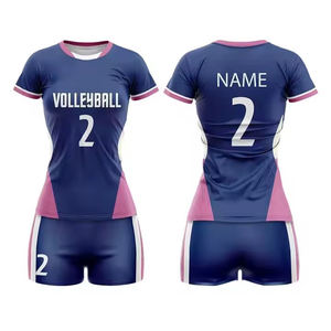 Uniforme de voleibol para mujer, top ligero y pantalones cortos de spandex para atletismo en cancha - Product Image 4