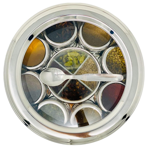 Ensemble de pots à épices en acier inoxydable, design populaire, vente chaude, qualité alimentaire, compatible lave-vaisselle, taille personnalisable, support de rangement pour la cuisine - Product Image 3