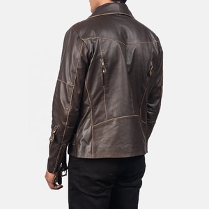 Motorbike Leather <b>Jacket</b> in Brown Customized Sheep Leather <b>Jacket</b> for Men Quilted Leather <b>jacket</b> for men - Product Image 2