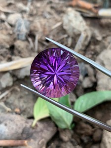 Pierre précieuse d'améthyste naturelle, taille concave, cristal violet pur, pierre brute pour la fabrication de bijoux, bague, pendentif, pierre de naissance de février - Product Image 5