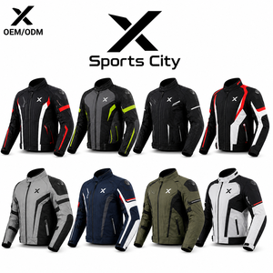 Veste de moto d'hiver pour homme X Sports City X, impression numérique, imperméable, coupe-vent, respirante, cuir Cordura, logo sur le devant - Product Image 3