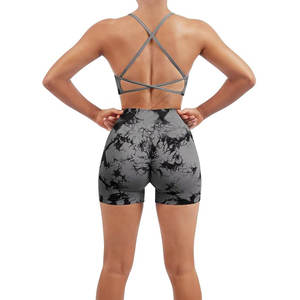 Conjunto de Shorts y Top Corto de Yoga para Mujer, Cómodo, de Tela Elástica de Alta Calidad, Secado Rápido, para Correr y Gimnasio - Product Image 3