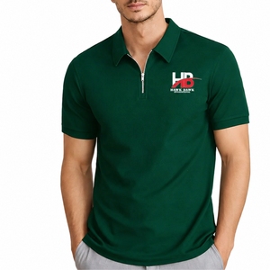 เสื้อโปโลผู้ชายแบบซิป ¼  ทรงพอดีตัว ระบายอากาศได้ดี เนื้อผ้านุ่ม แห้งเร็ว สวมใส่สบายทุกวัน คุณภาพพรีเมียมสำหรับผู้ชาย - Product Image 1
