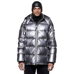 Veste matelassée en toile à capuche pour homme, personnalisée, pour l'hiver, isolée, chaude, pour l'extérieur - Product Image 5