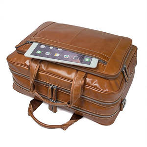 Modern Briefcase Leather Laptop <b>Bag</b> For Men Premium Business <b>Work</b> <b>Bag</b> Multi Pocket Executive Office Messenger Wholesale Supplier - Product Image 4