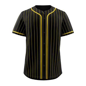 Maillot de baseball en polyester/coton de qualité supérieure, respirant, design personnalisé, boutonné, grande taille, imprimé, unisexe, prix de gros - Product Image 4