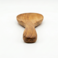 Cuillère à riz en teck massif certifiée FSC, manche ergonomique, écologique, antiadhésive, passe au lave-vaisselle, spatule à riz pour la cuisine