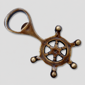 Décapsuleur artisanal en laiton massif, motif hippocampe, doré vintage, ouvre-bouteille en métal pour décoration de bar côtier et mariage - Product Image 6