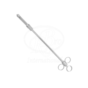 Seringue de blocage nerveux Wolf Tooth en laiton chromé de 10 pouces, instrument d'injection dentaire vétérinaire équin - Product Image 1