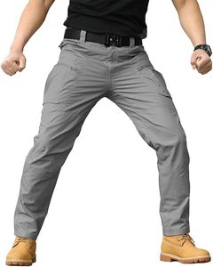 Techwear Waterproof Cargo Pants Men's Utility Tactical Pants with Zippers and Reflective <b>Strips</b> - Product Image 2