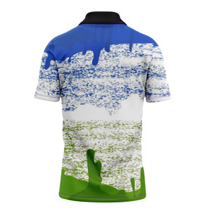 Chemises de golf pour hommes à manches courtes en polyester personnalisées OEM, séchage rapide, styles formels, vêtements de sport, entièrement imprimées par sublimation - Product Image 2