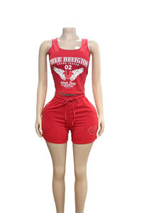 Nouvelle Collection 2026 – Ensemble Deux Pièces Sexy pour Femme : Débardeur Imprimé et Short au-dessus du Genou, Séchage Rapide, Style Européen et Américain, Idéal Été - Product Image 2